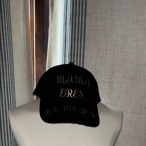 Black Embroidered Women's Hat